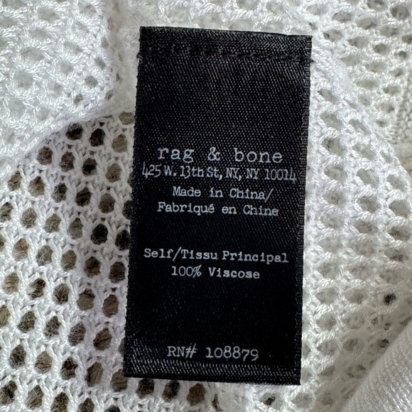 Rag & Bone Odette Short Sleeve Mesh Knit Top size L - Picture 6 of 9